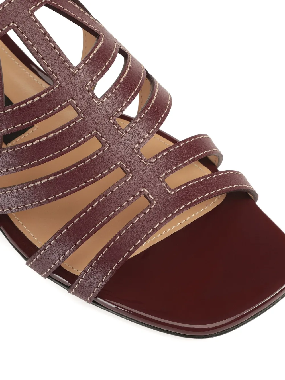 Sergio Rossi Agate cut-out slingback sandals Brown