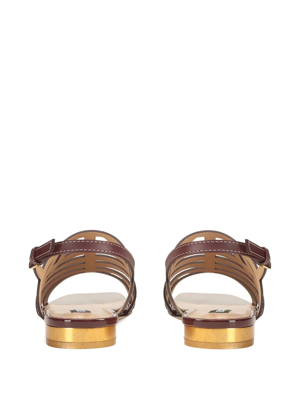 Sergio Rossi Agate cut-out slingback sandals Brown