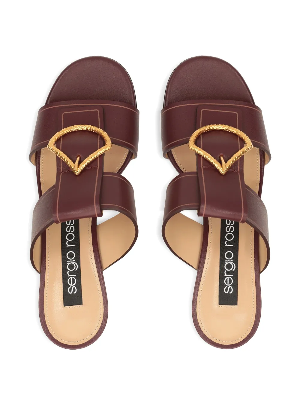 Sergio Rossi 50mm leather sandals Red