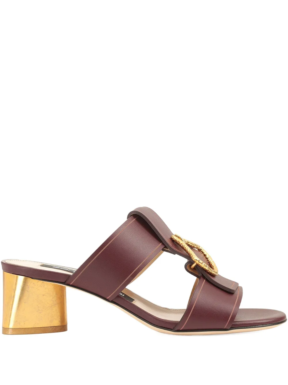 Sergio Rossi 50mm leather sandals Red
