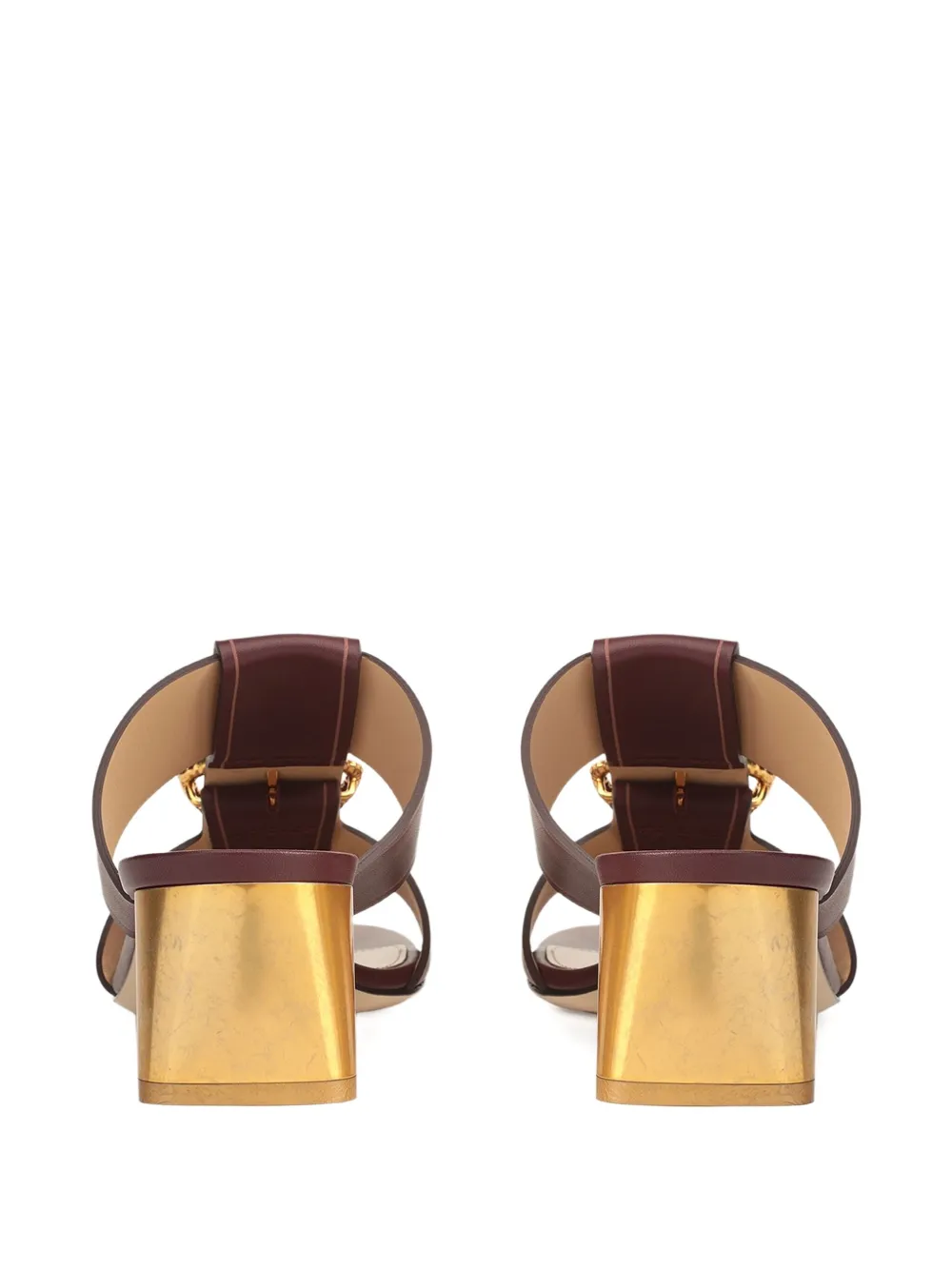 Sergio Rossi 50mm leather sandals Red