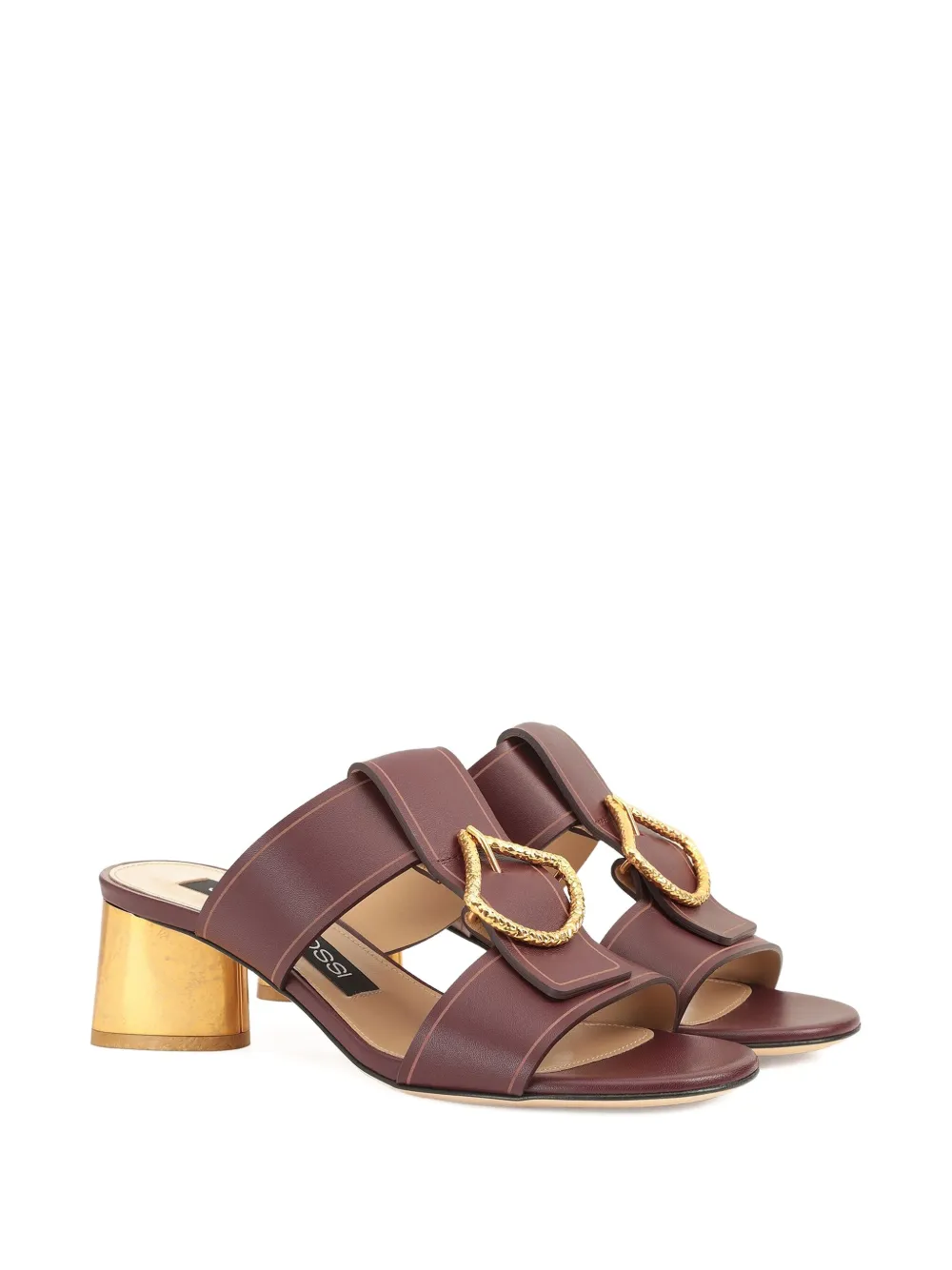 Sergio Rossi 50mm leather sandals Red