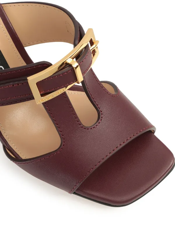 【関税&送料込】Sergio Rossi Sr Nora Thong Sandals In Smooth Sergio Rossi 80mm Sr Nora Sandals | Red | FARFETCH