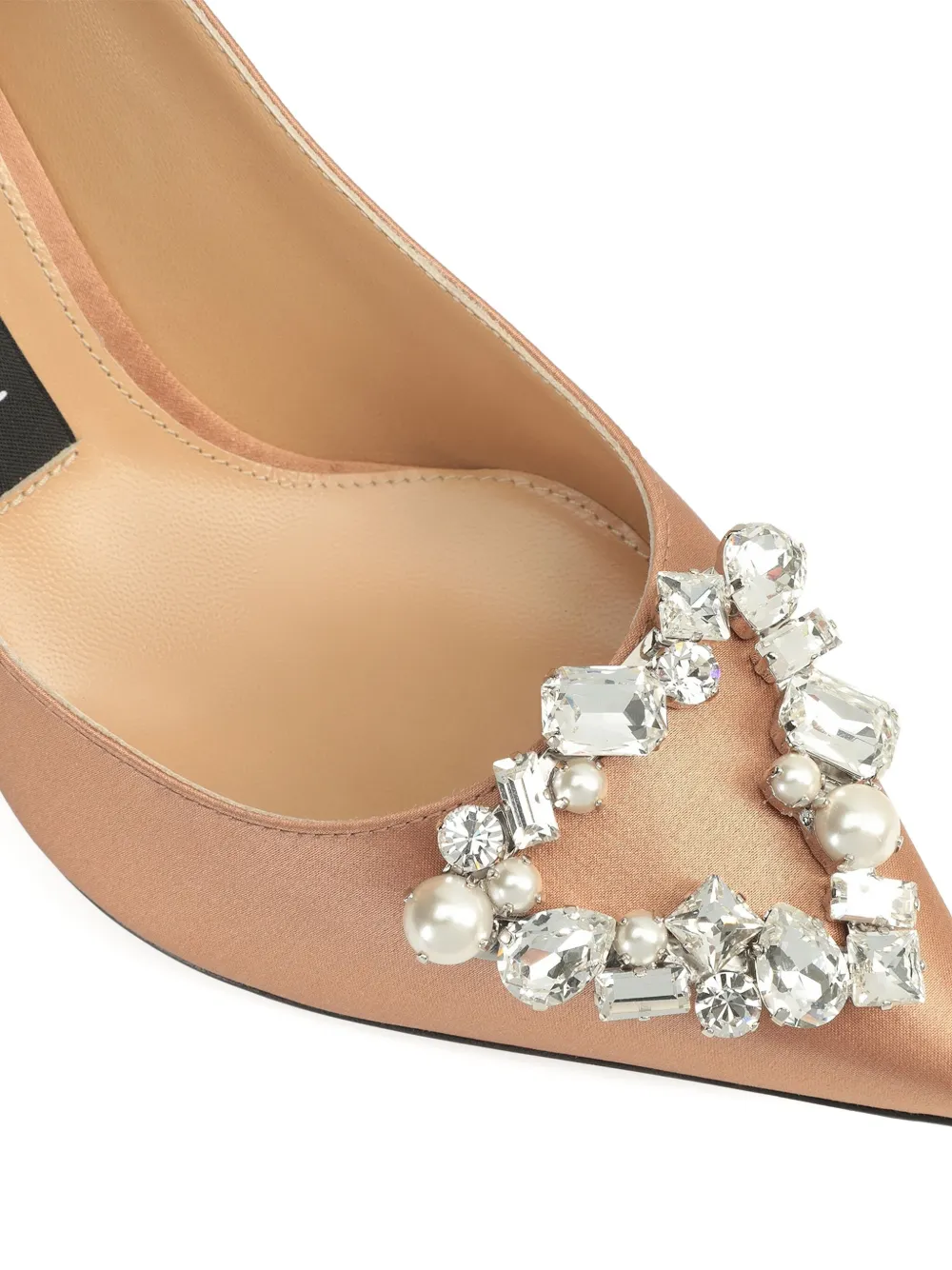 Sergio Rossi 75mm satin-finish pumps Neutrals