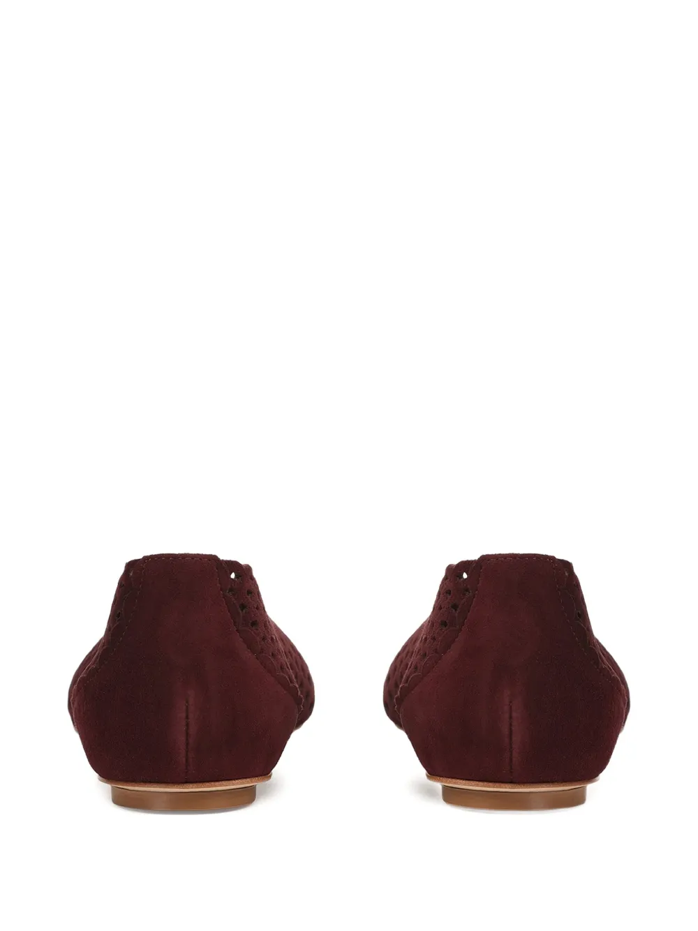 Sergio Rossi leather ballet flats Red