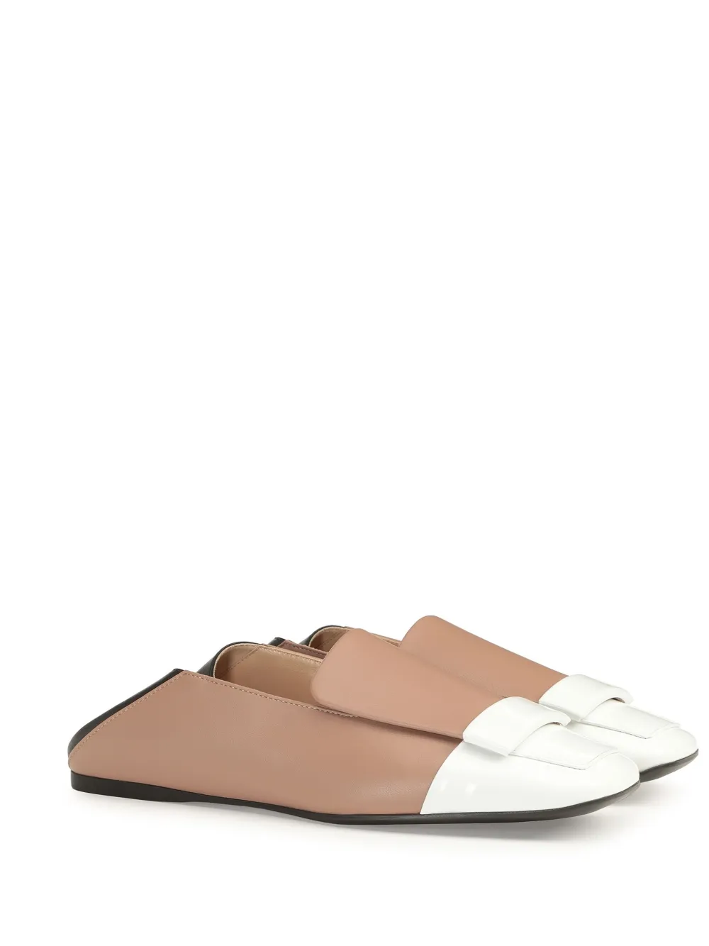 Sergio Rossi Tweekleurige slippers Bruin