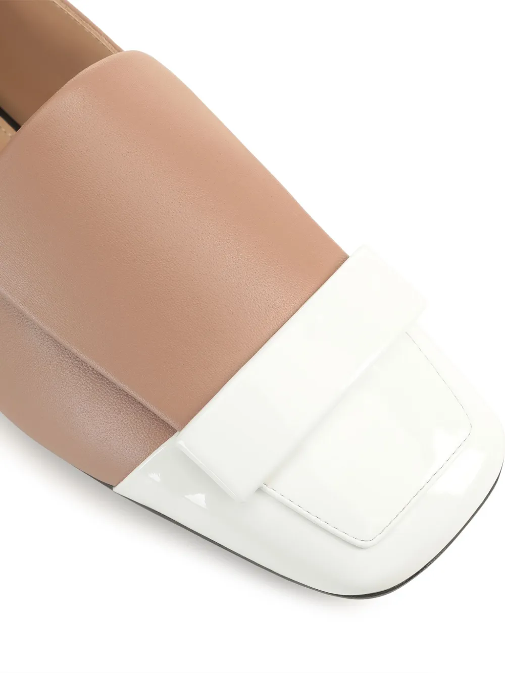 Sergio Rossi Tweekleurige slippers Bruin