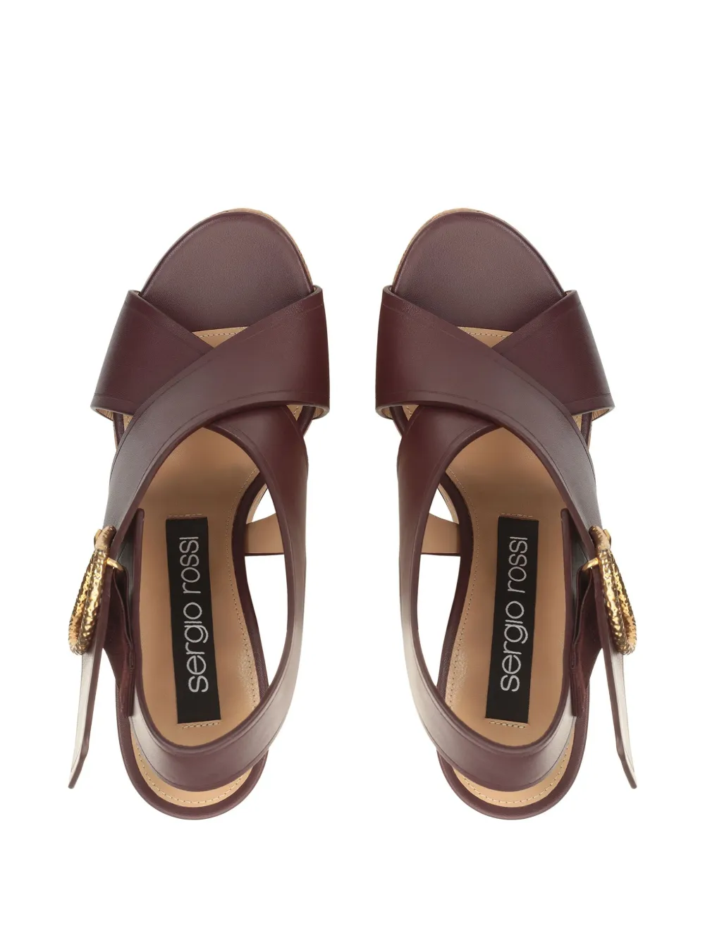 Sergio Rossi 75mm Sea Scale sandals Red