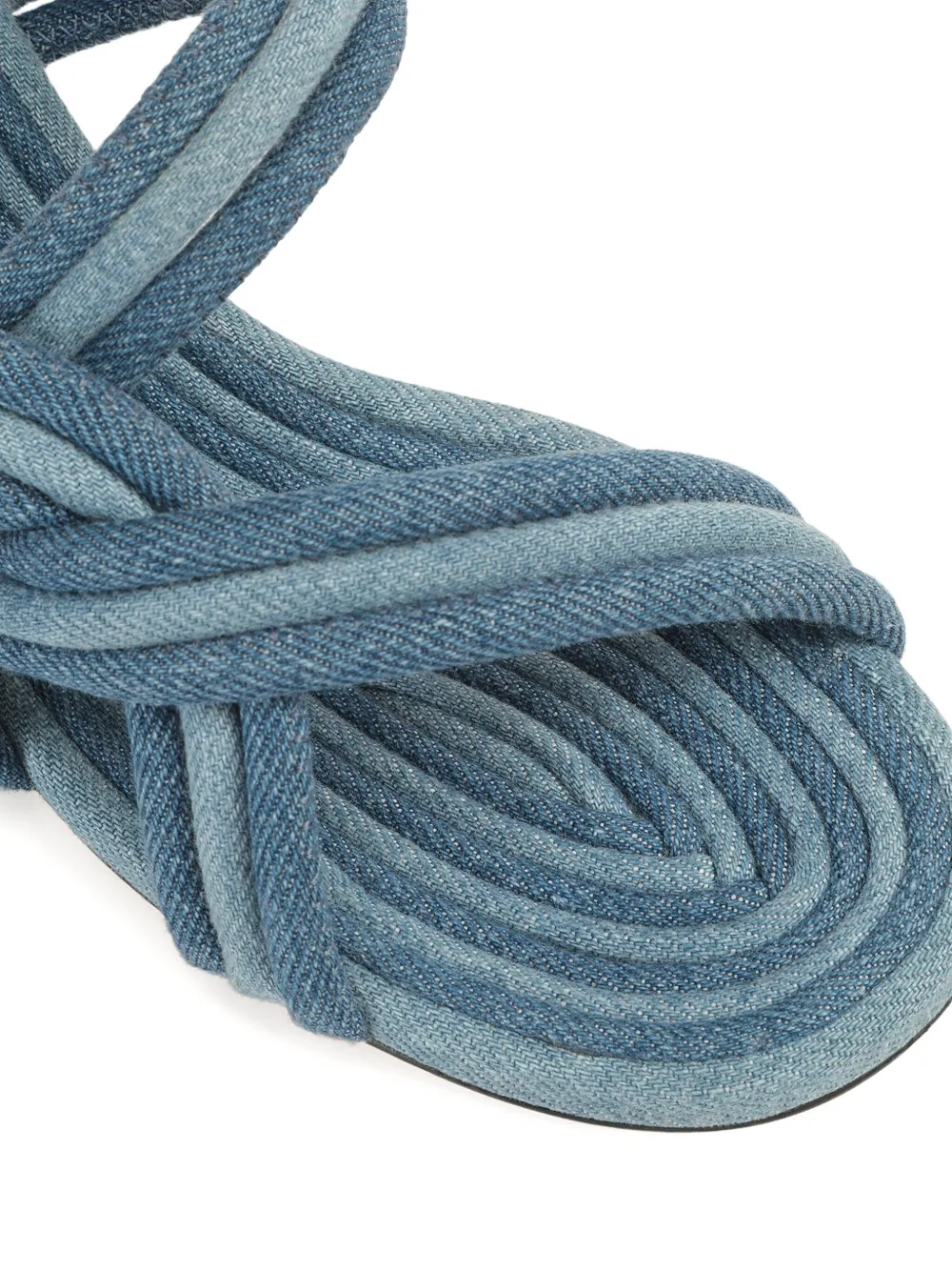 Sergio Rossi 50mm Watamu knotted denim sandals Blue