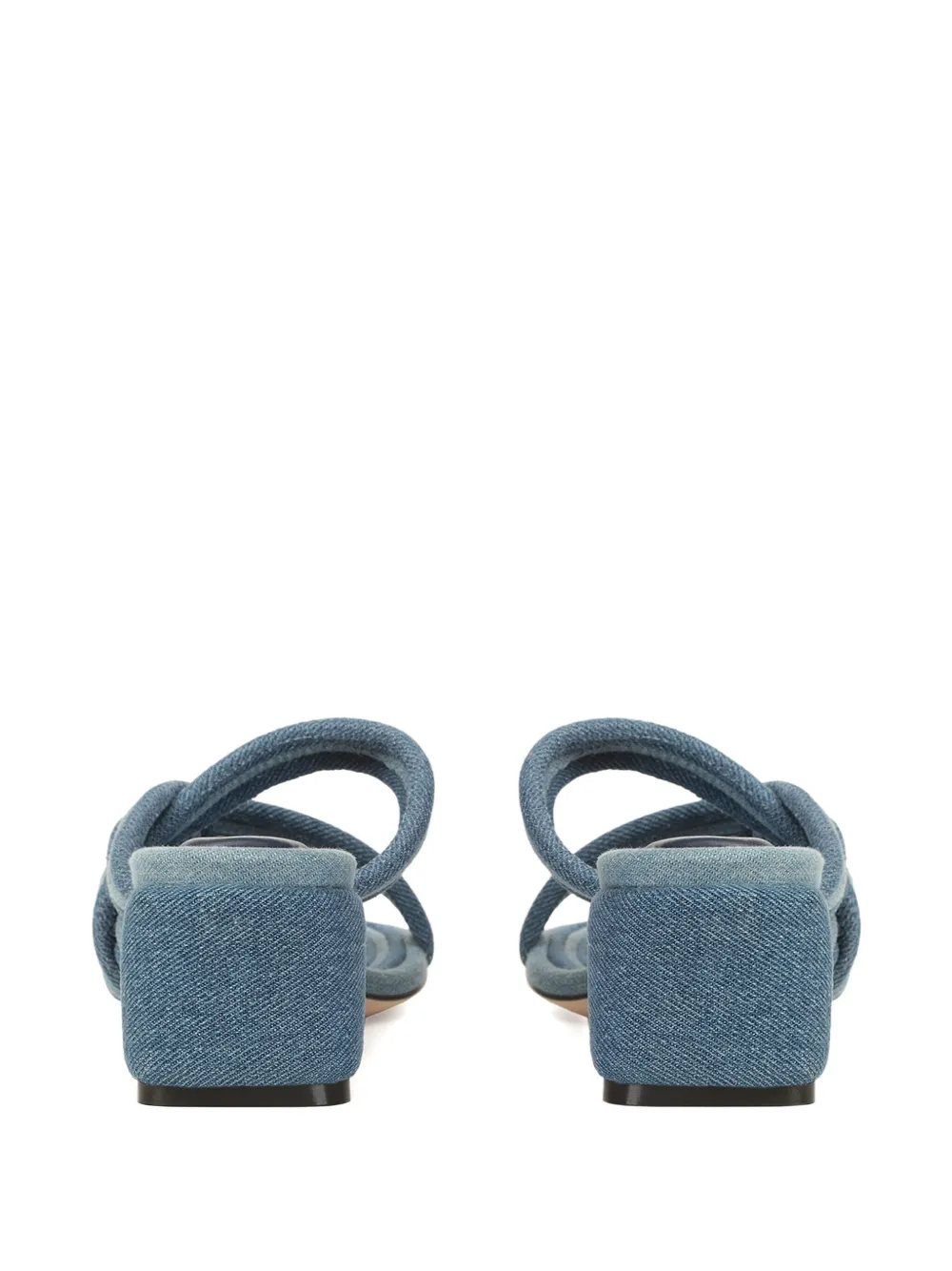 Sergio Rossi 50mm Watamu knotted denim sandals Blue