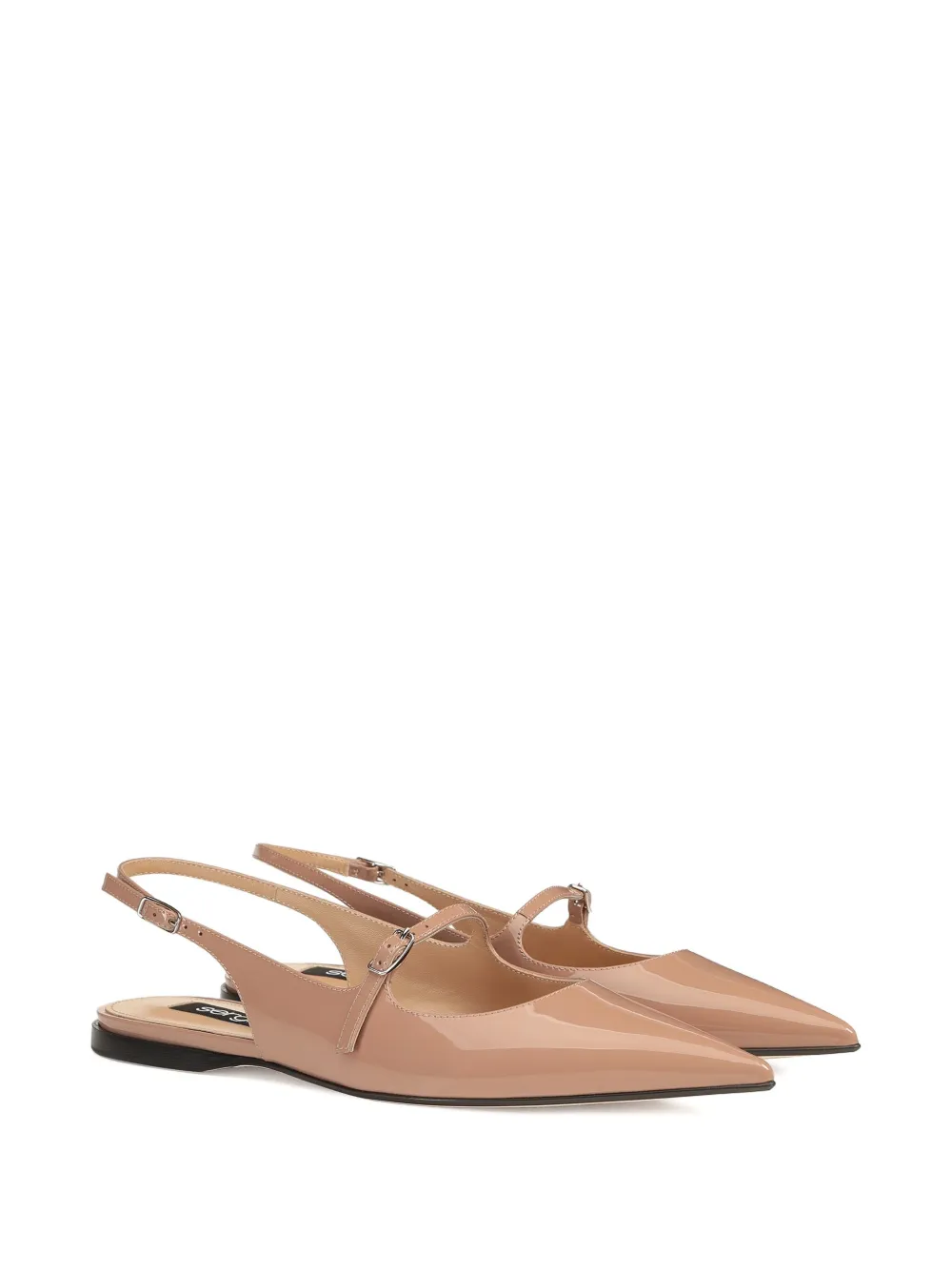 Sergio Rossi pointed-toe slingback pumps Neutrals