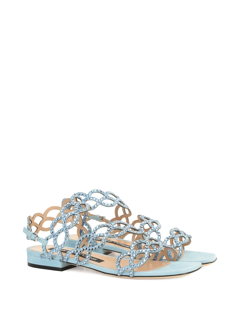 Sergio Rossi leather sandals Blue