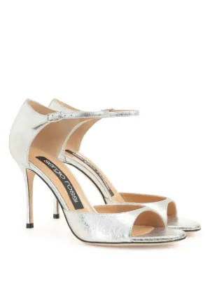 ★SS25 new collection★Sergio Rossi★Godiva-Sandals Silver Sandals Grey Heel height: 90mm, Godiva - Sandals Argento