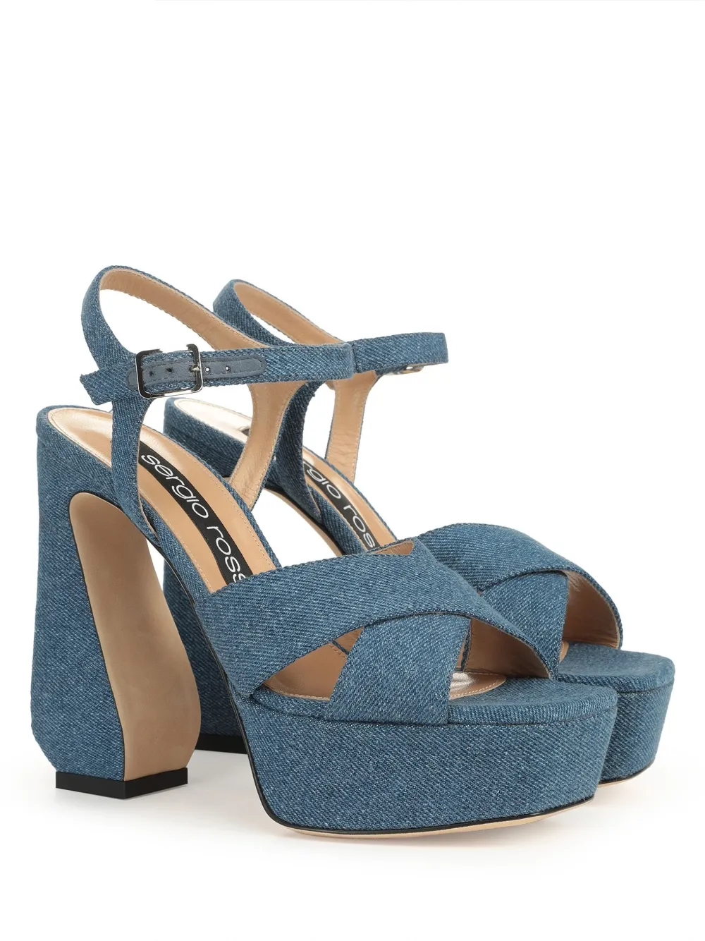 Sergio Rossi 90mm Si Rossi Sandals In Blue