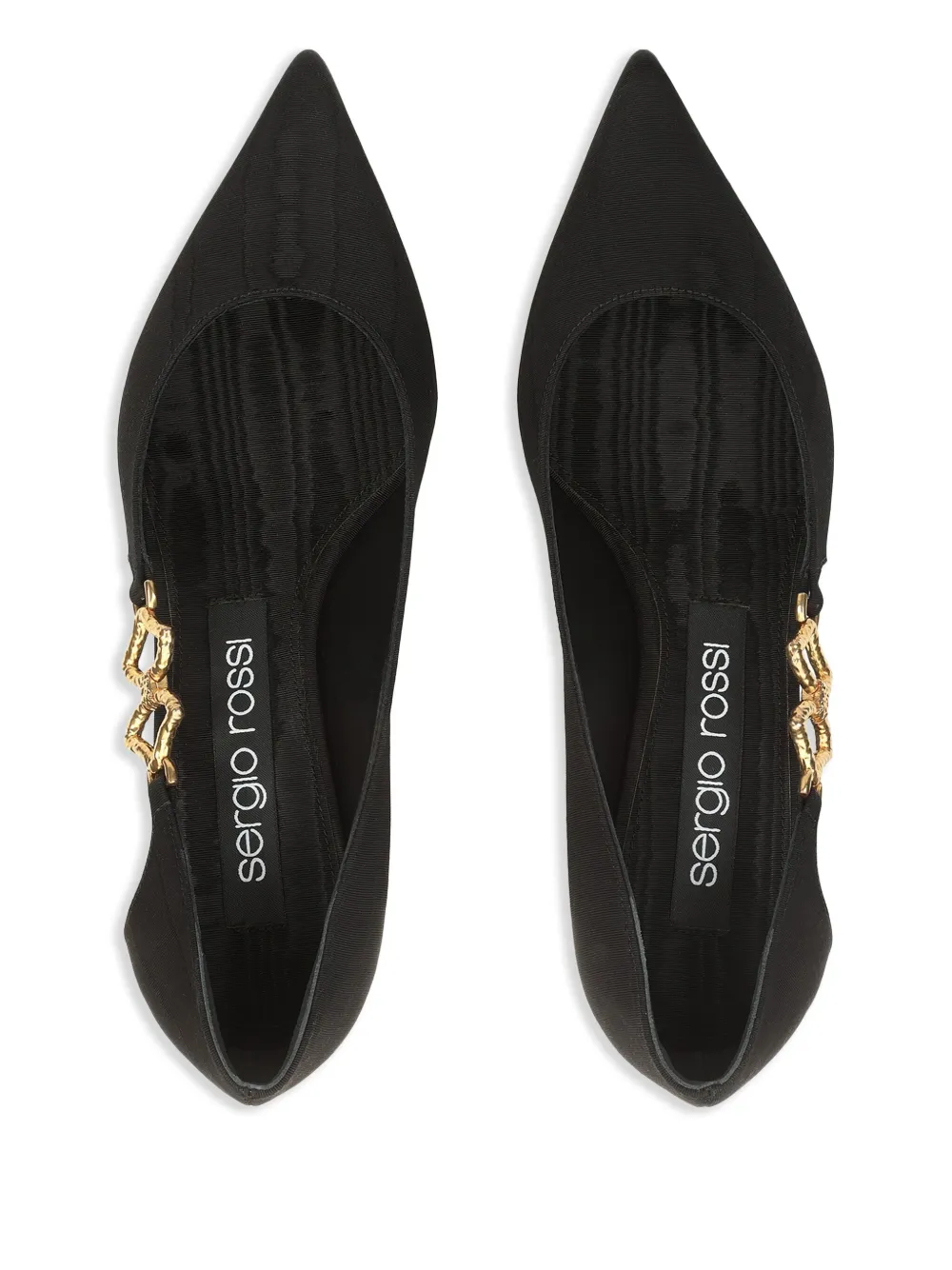 Sergio Rossi 50mm Sea Scale pumps Black
