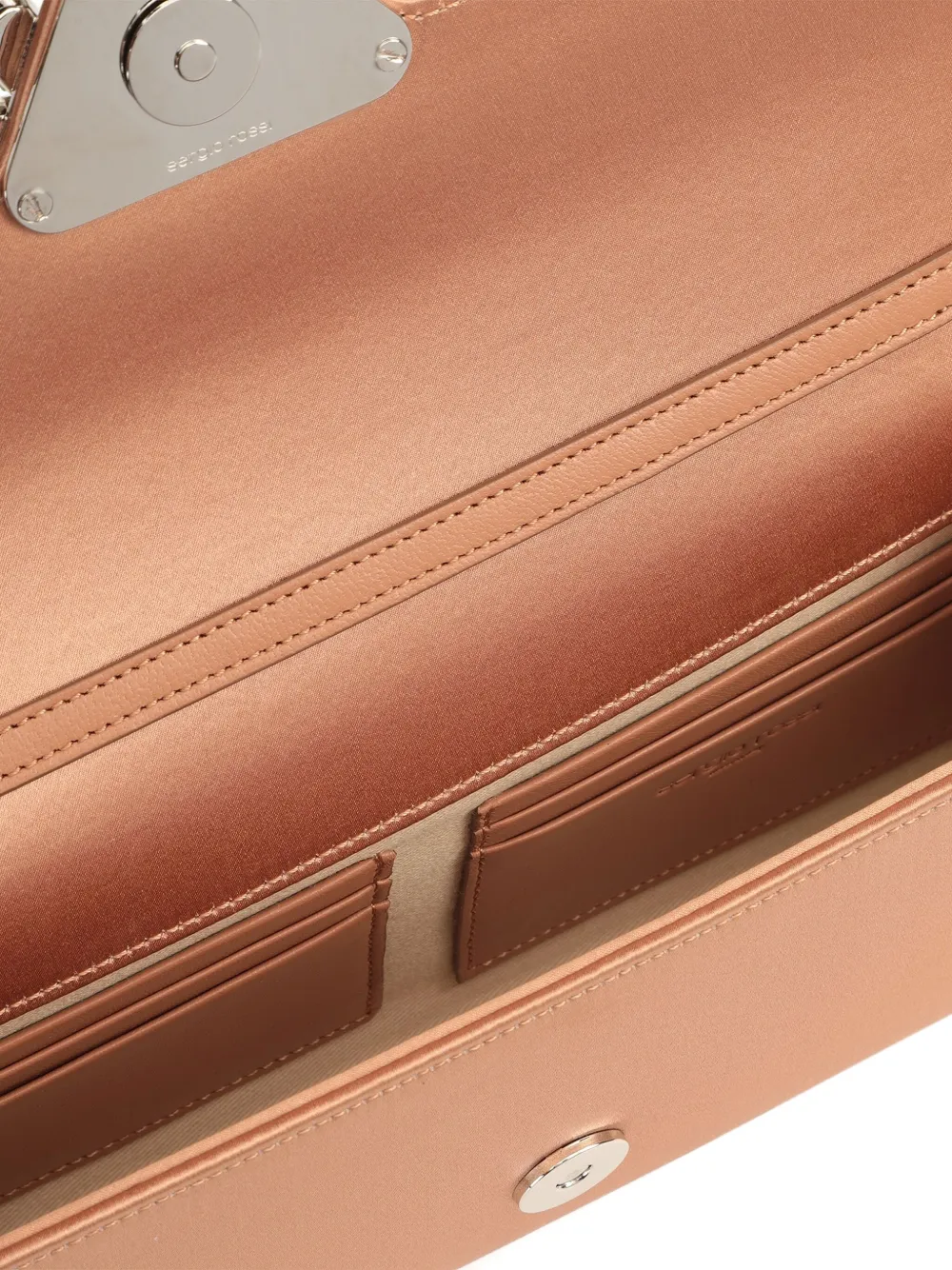 Sergio Rossi Precious satijnen clutch verfraaid met kristallen Beige