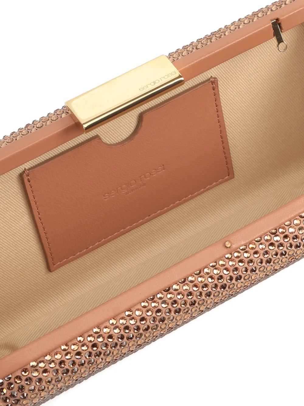 Sergio Rossi Secret clutch verfraaid met kristallen Roze