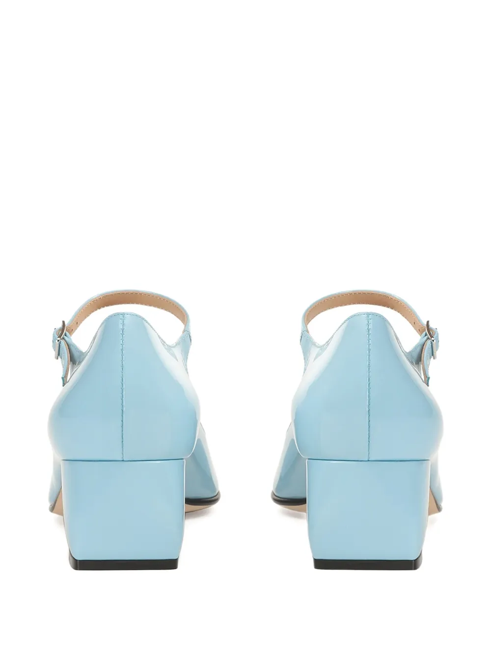 Sergio Rossi 45mm Si patent leather ankle-strap pumps Blue