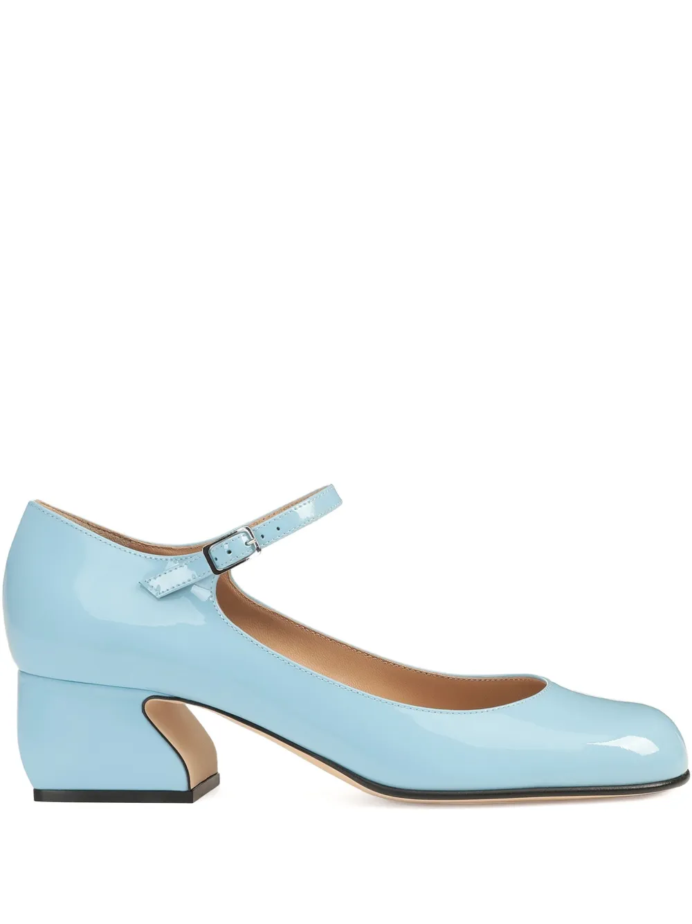 Sergio Rossi 45mm Si patent leather ankle-strap pumps Blue