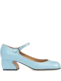Sergio Rossi 45mm Si patent leather ankle-strap pumps - Blue