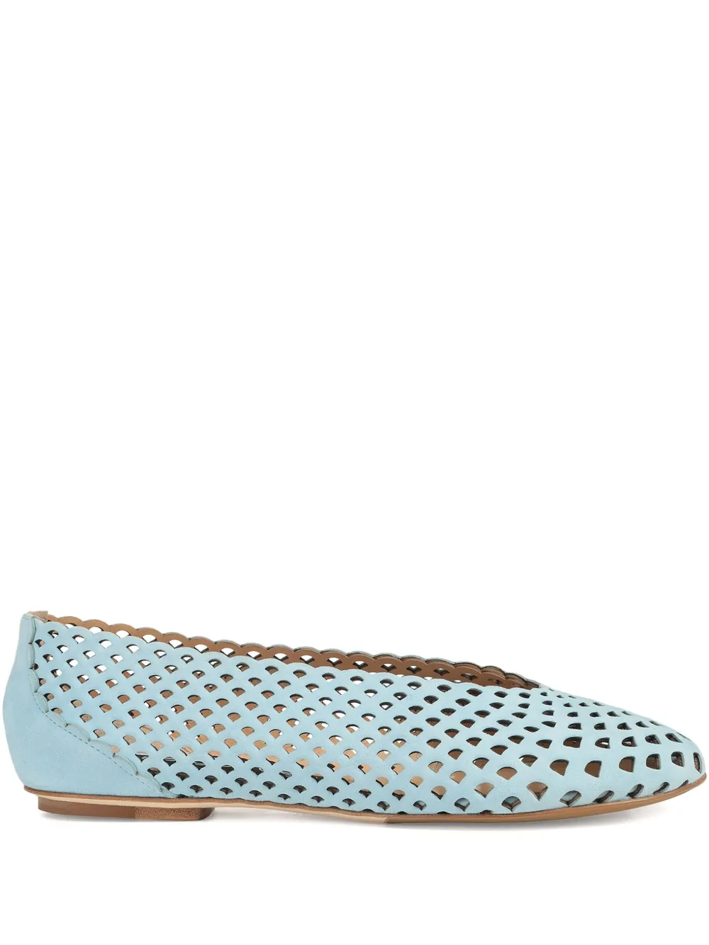Sergio Rossi leather ballet flats Blue