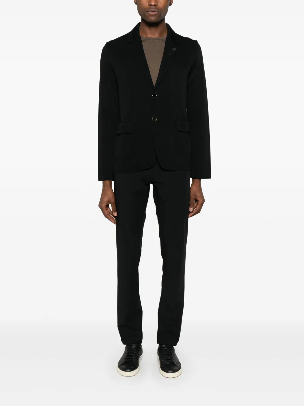 Lardini Blazer met broche - Zwart