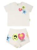 Barrow kids logo-print short set - Neutrals
