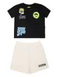 Barrow kids logo-print short set - Black