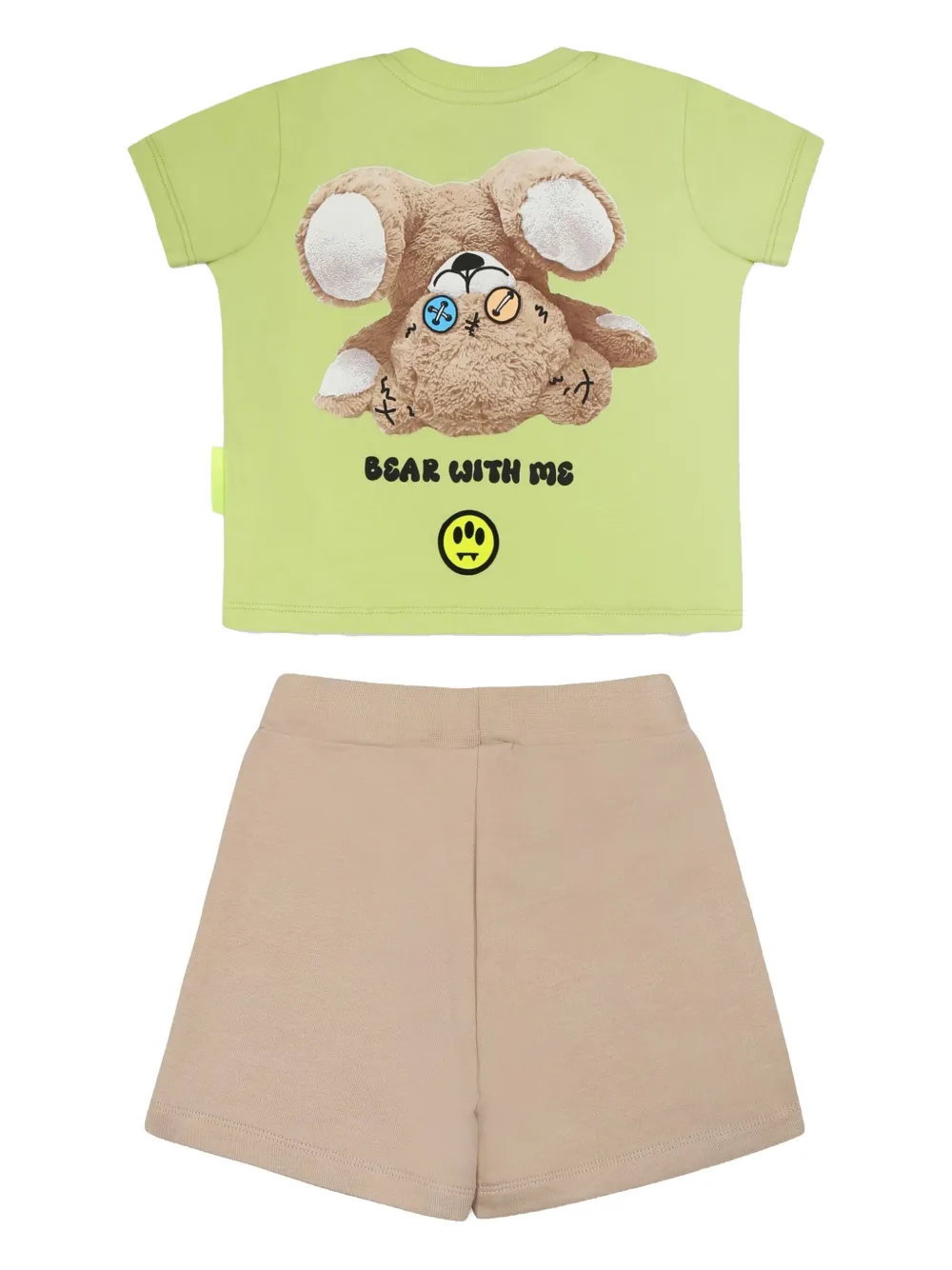 Barrow Babies' Bear-print Short Set In Green