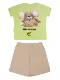 Barrow kids bear-print short set - Green