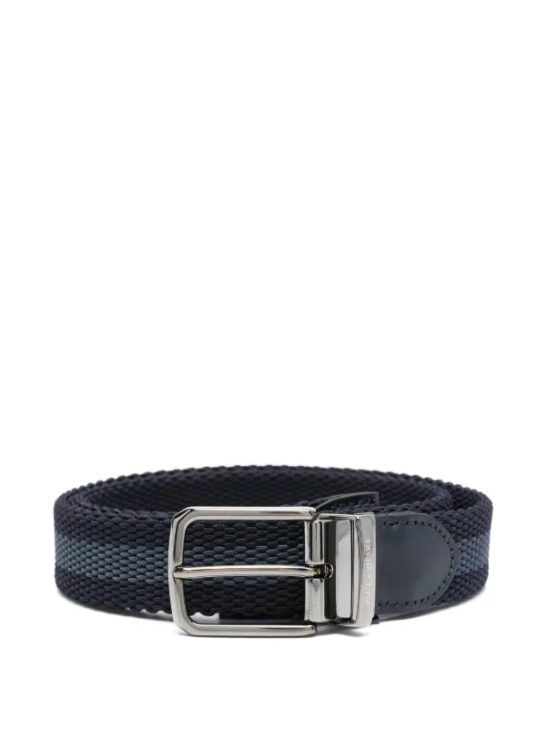 Paul & Shark Leather-trim Belt in Blue