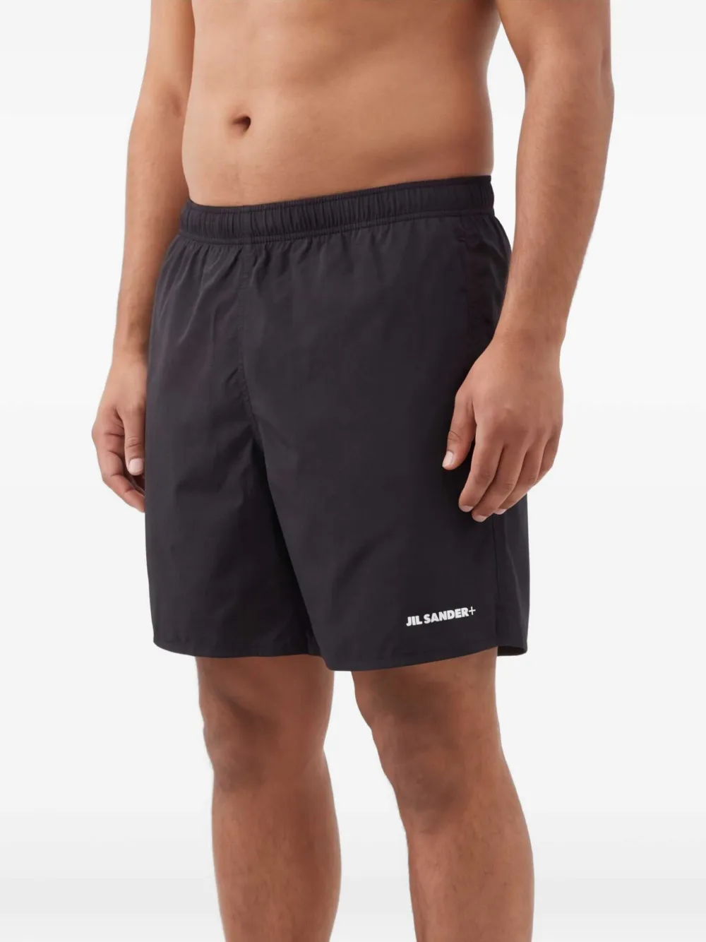 Jil Sander Zwembroek met logoprint Zwart