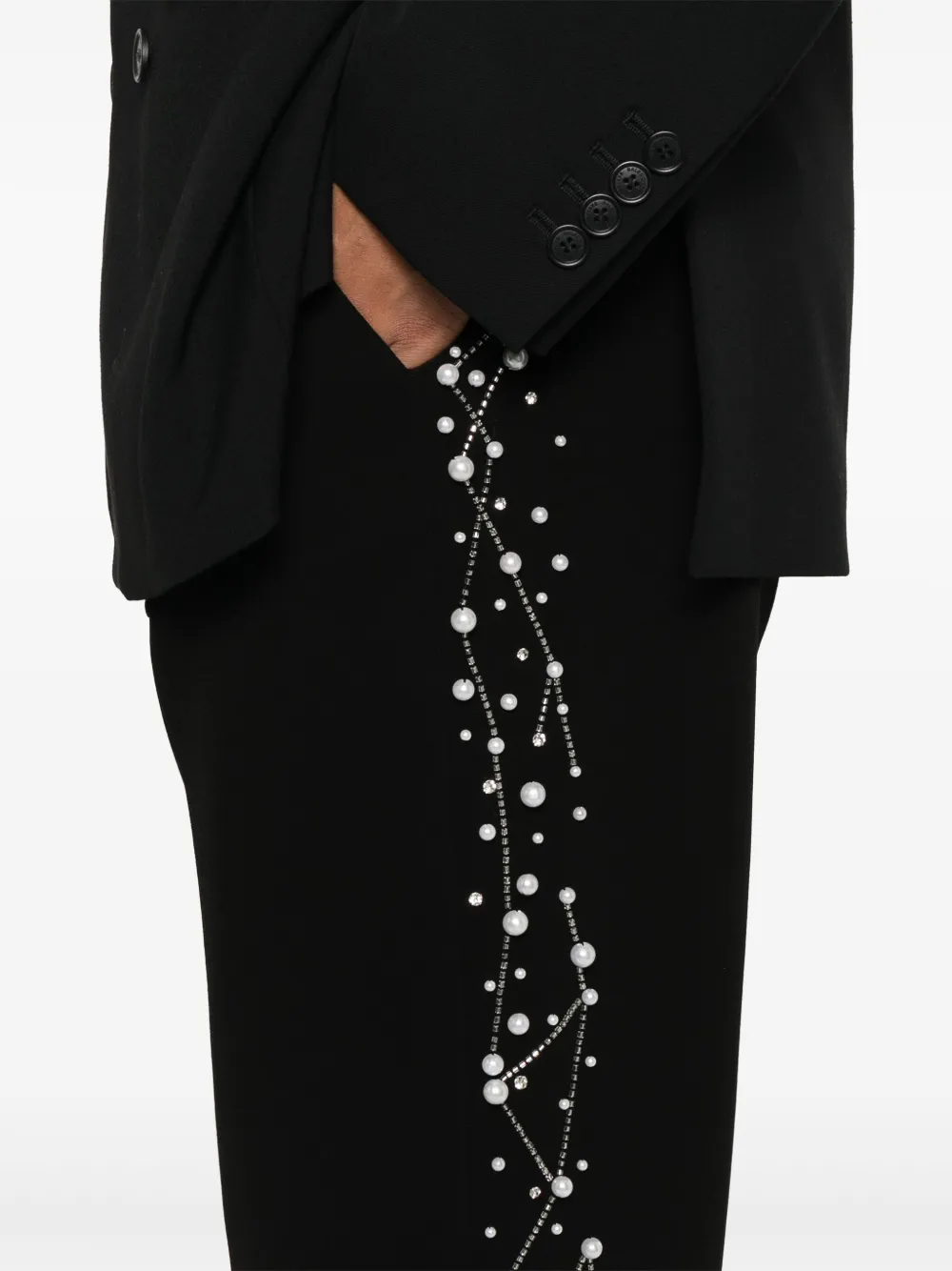 Balmain Broek met parels Zwart