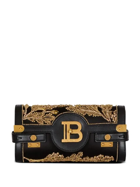 Balmain B-Buzz baroque-embroidery clutch
