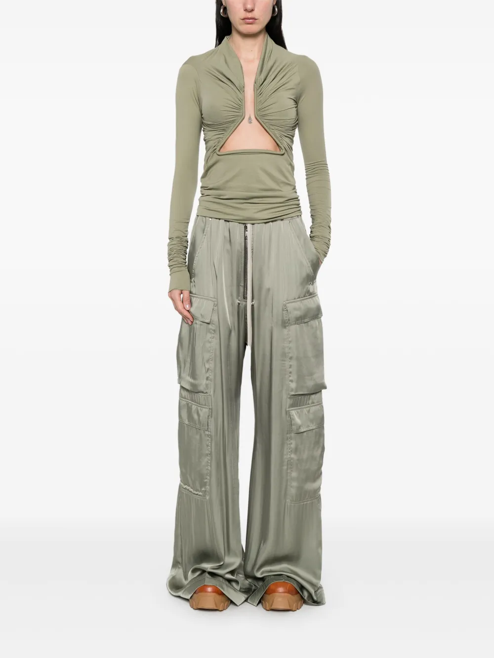 Rick Owens Prong jersey top - Groen