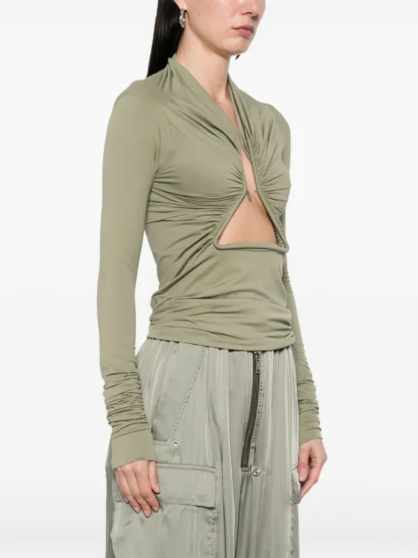 Rick Owens Prong Jersey Top | Green | FARFETCH