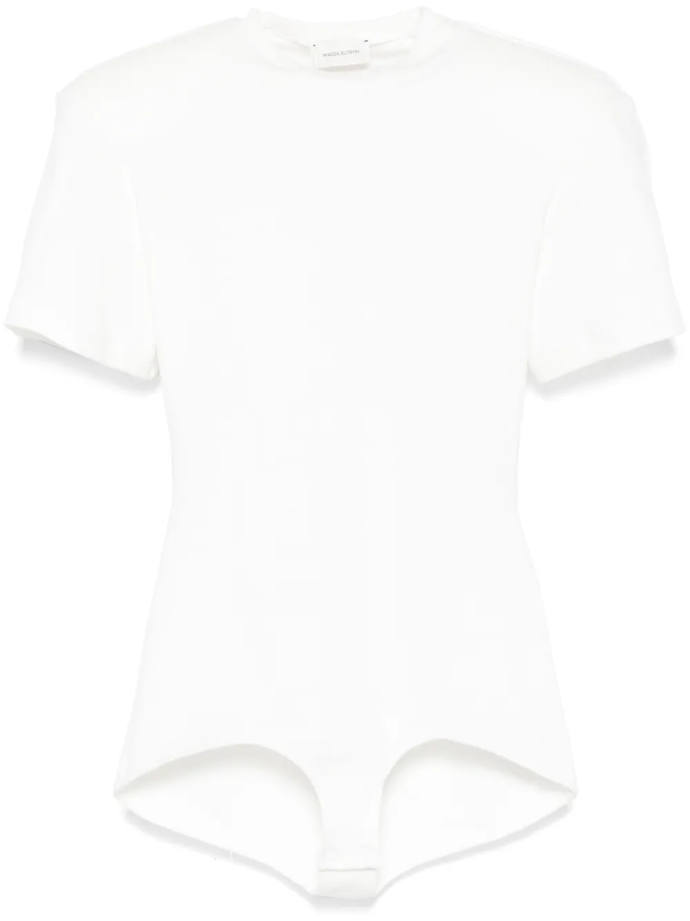 Magda Butrym Fine-ribbed Bodysuit In White