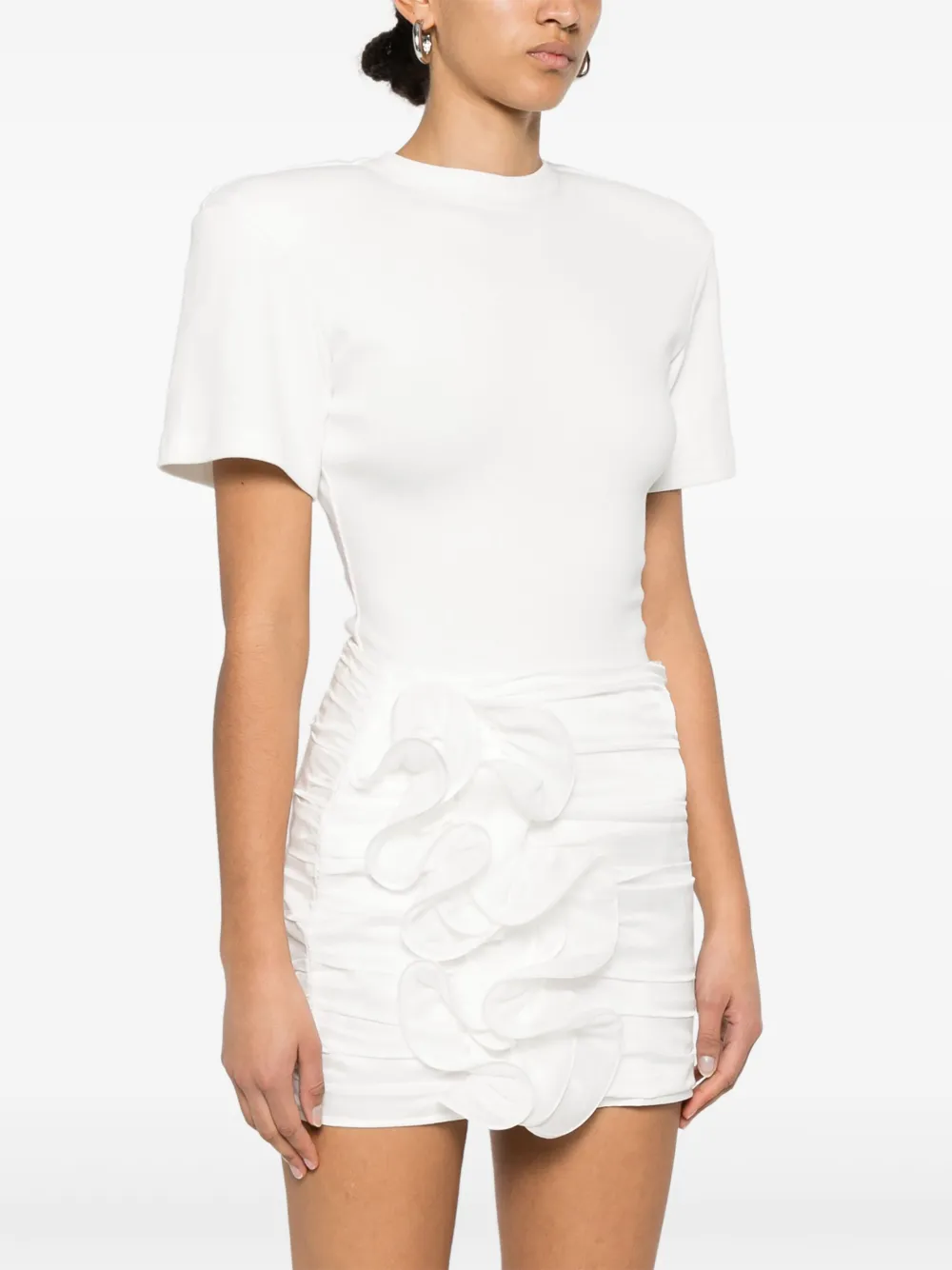 Magda Butrym Fine-ribbed Bodysuit In White