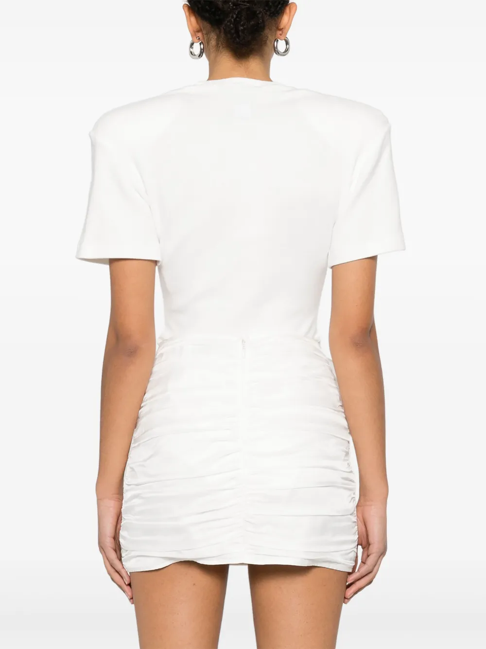Magda Butrym Fine-ribbed Bodysuit In White