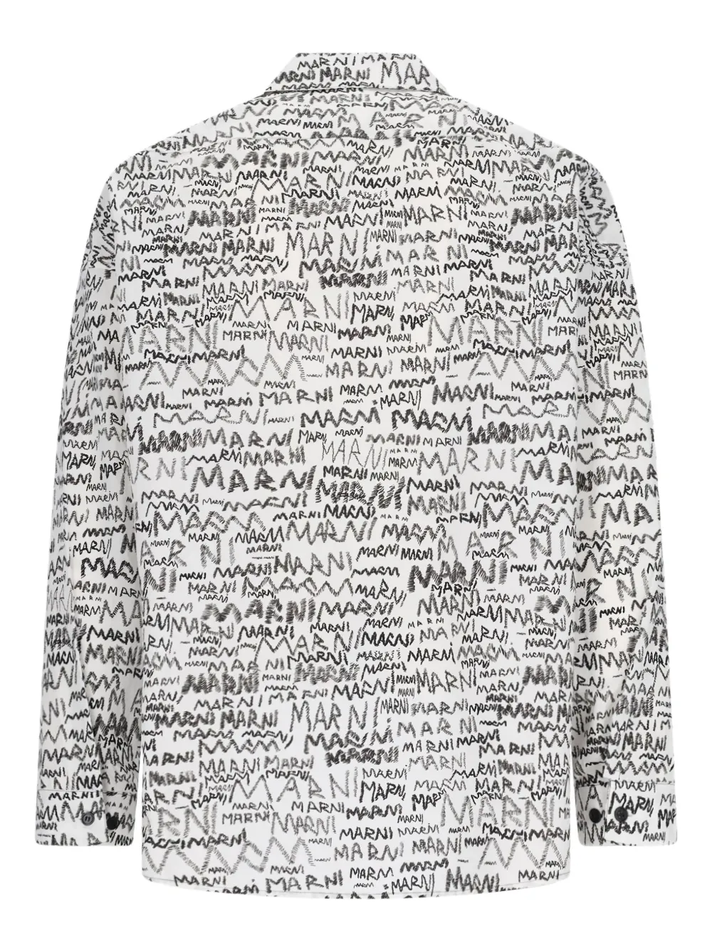 Marni logo-scribble shirt - Wit