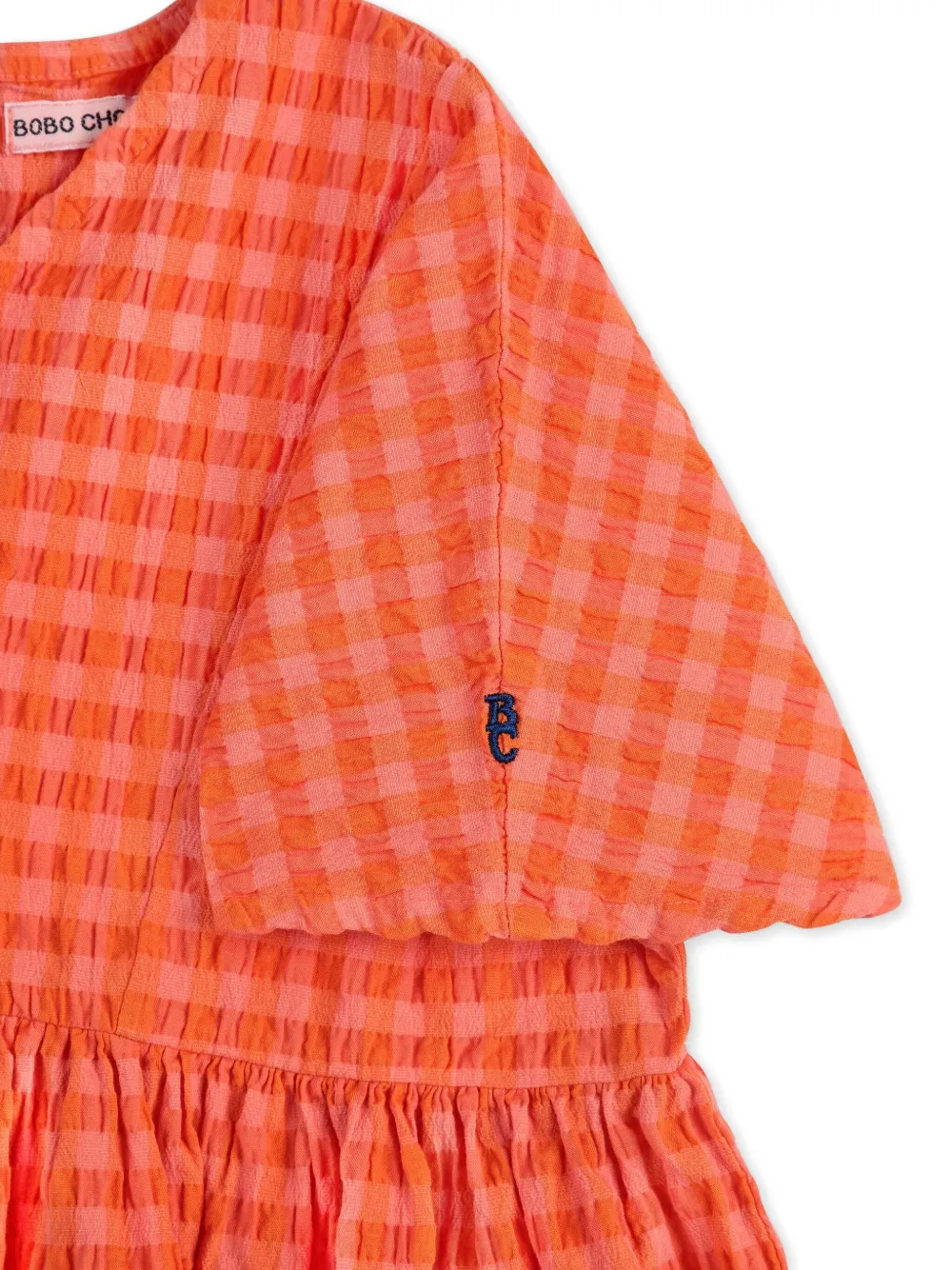 Shop Bobo Choses Vichy Dress In Red