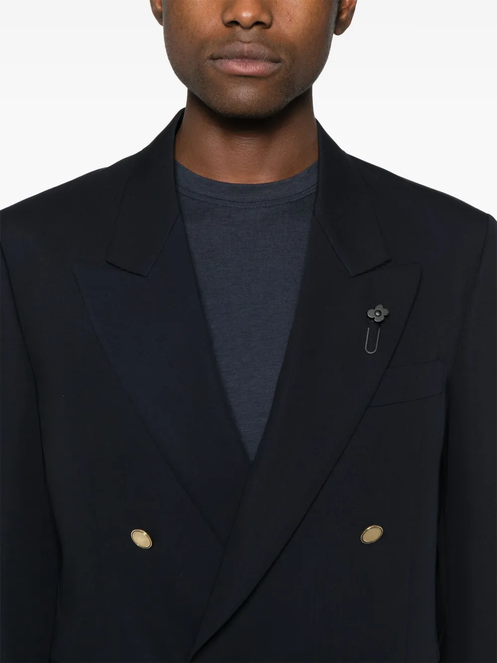 Lardini Blazer met broche Blauw