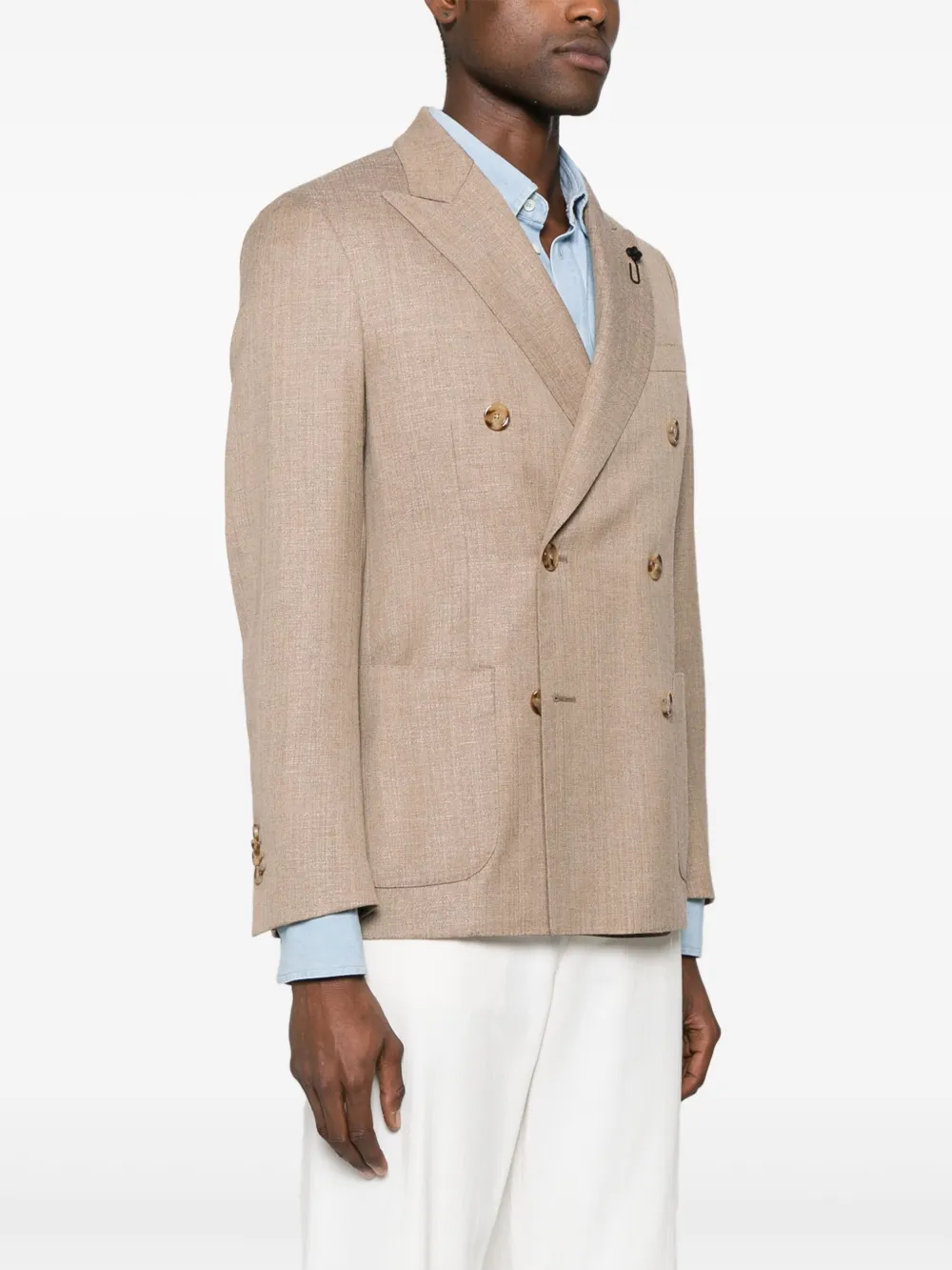 Lardini Blazer met broche Bruin