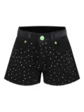 Barrow kids rhinestone-embellished denim shorts - Black