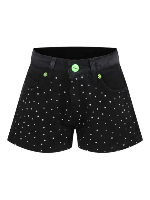 Barrow kids rhinestone-embellished denim shorts