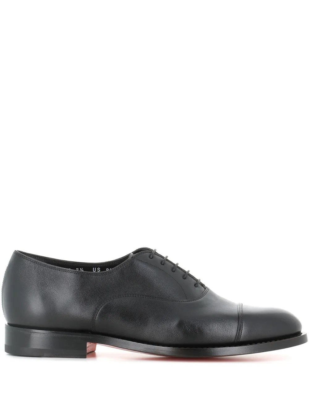 Santoni Leren Oxford schoenen Zwart