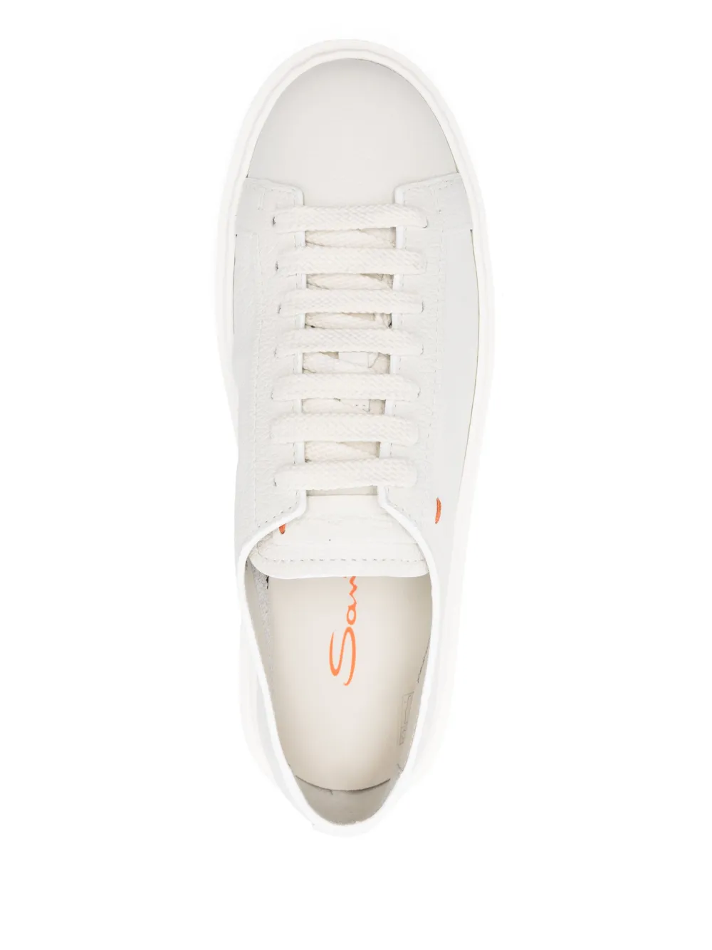 Santoni Leren sneakers Wit