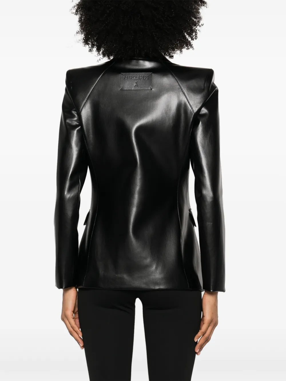 PATRIZIA PEPE FAUX-LEATHER BLAZER 