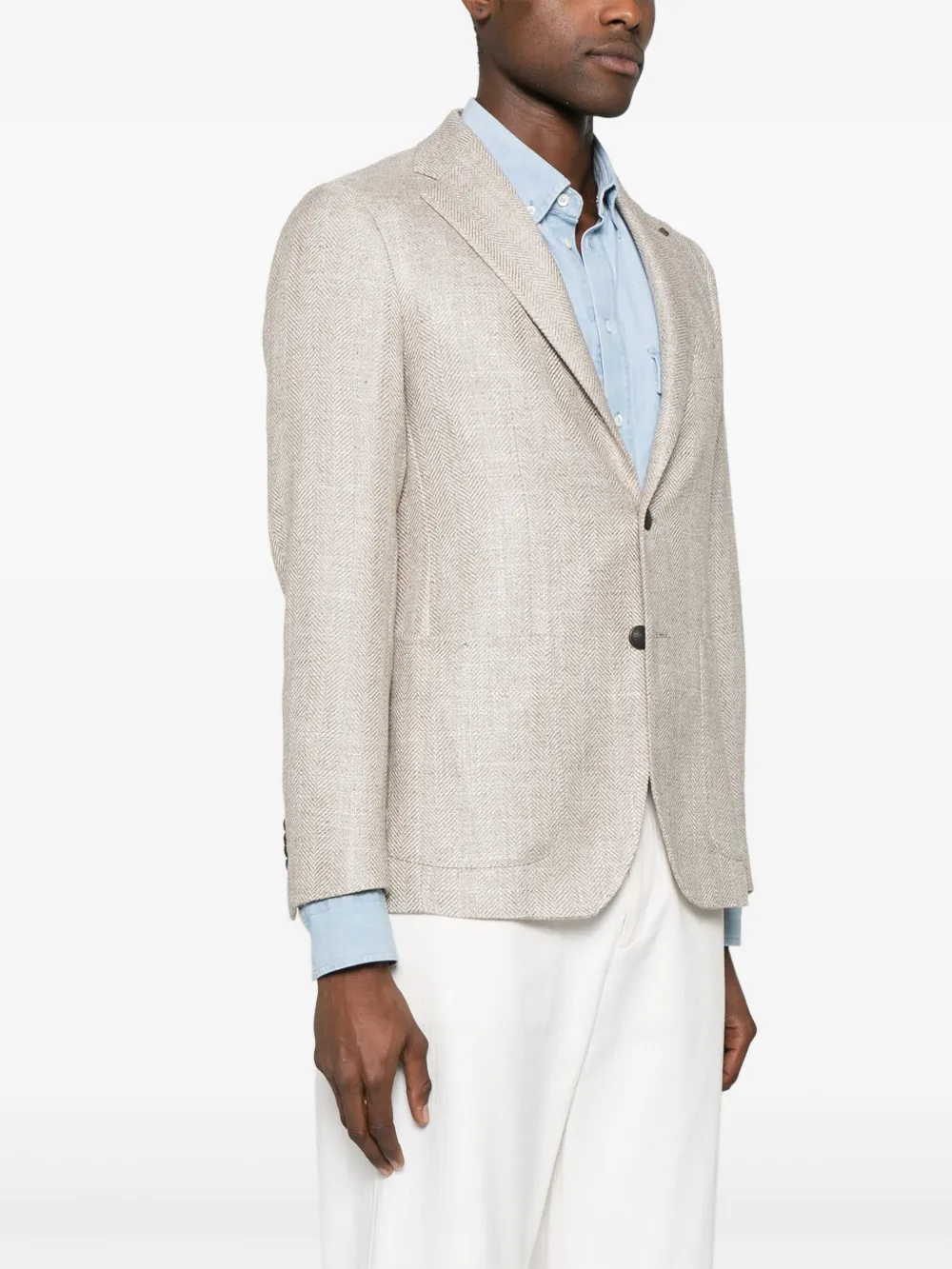 Tagliatore Blazer met broche Bruin
