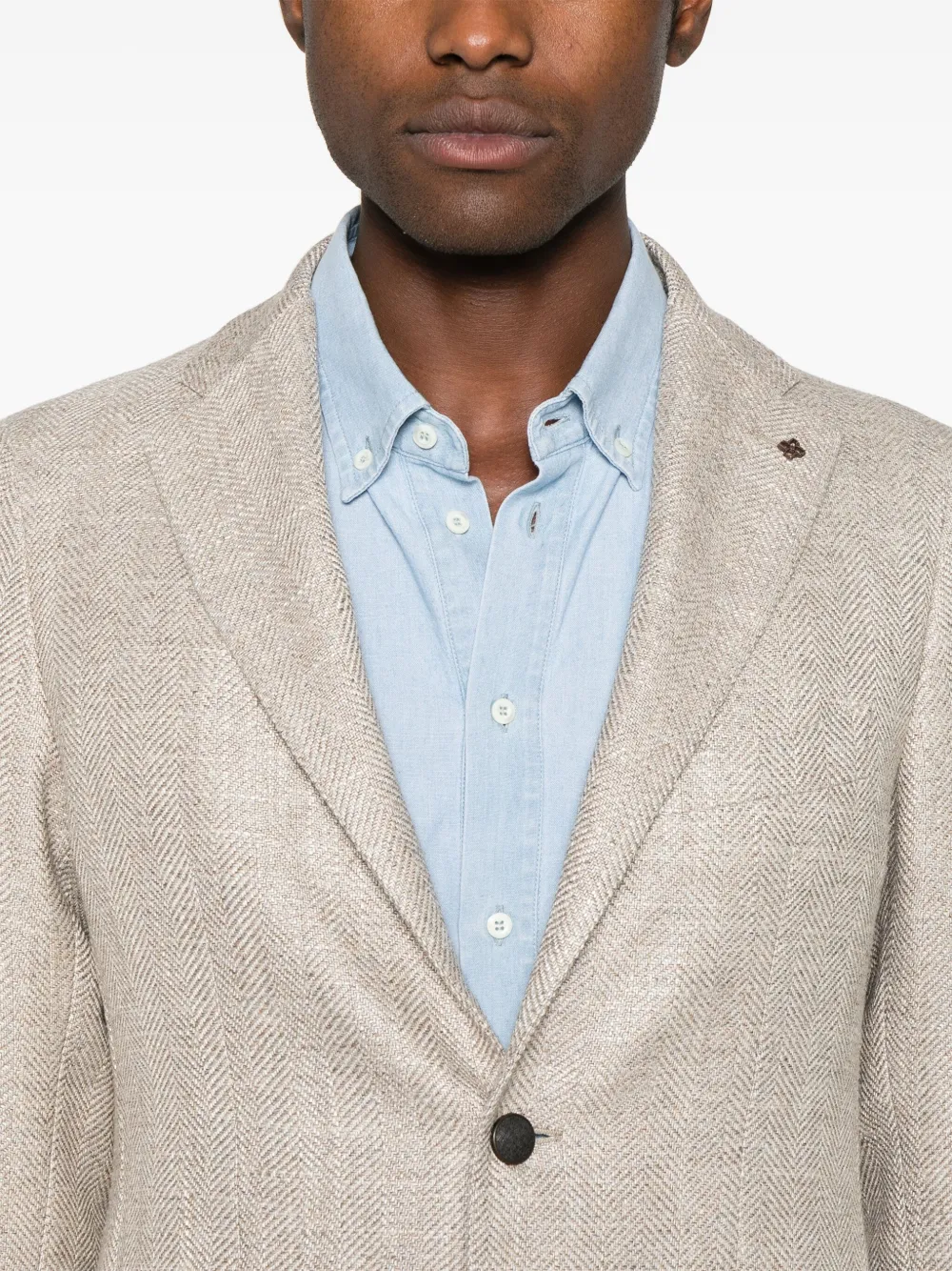Tagliatore Blazer met broche Bruin